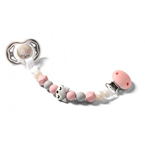 Silikónová retiazka na cumlík Baby Ono, ružová